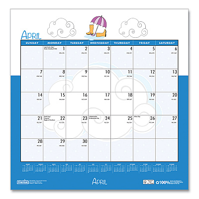 House of Doolittle Recycled Seasonal Wall Calendar, Illustrated Seasons Artwork, 12 x 12, 12-Month (Jan to Dec): 2026 (338)