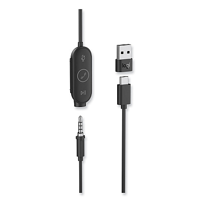 Logitech Zone Wired Earbuds UC, Graphite (LOG981001012)