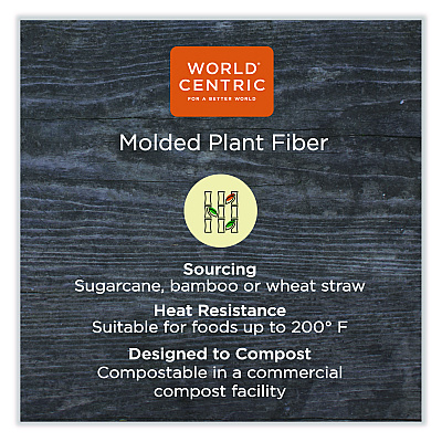 World Centric Fiber Bowls, 32 oz, 7.4 x 7.4 x 3.2, Natural, Paper, 500/Carton (WORBOSCU32LFP)