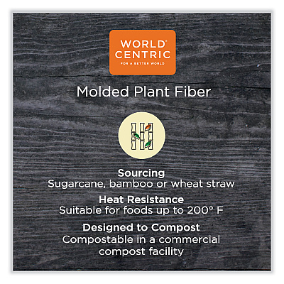 World Centric Fiber Bowls, 6 oz, 3.5 x 3.5 x 2, Natural, Paper, 1,000/Carton (WORBOSCU6LFP)