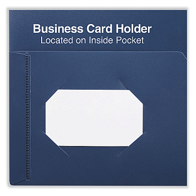 Universal Two-Pocket Plastic Folders, 100-Sheet Capacity, 11 x 8.5, Navy Blue, 10/Pack (UNV20541)