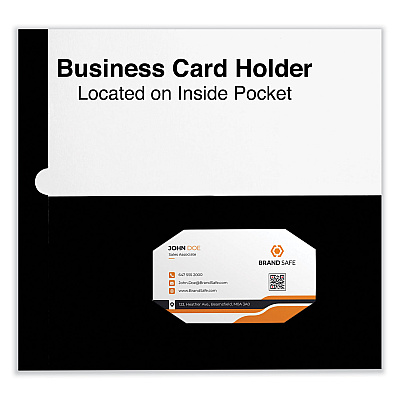 Universal Laminated Two-Pocket Folder, Cardboard Paper, 100-Sheet Capacity, 11 x 8.5, Black, 25/Box (UNV56416)