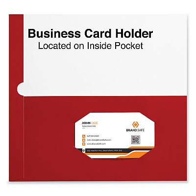 Universal Laminated Two-Pocket Folder, Cardboard Paper, 100-Sheet Capacity, 11 x 8.5, Red, 25/Box (UNV56420)