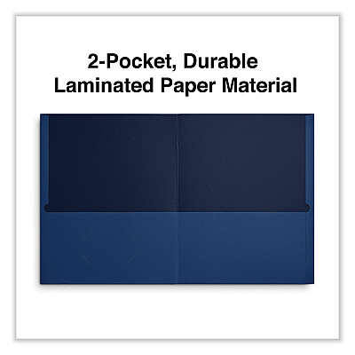 Universal Two-Pocket Portfolio, Embossed Leather Grain Paper, 11 x 8.5, Assorted Colors, 25/Box (UNV56613)