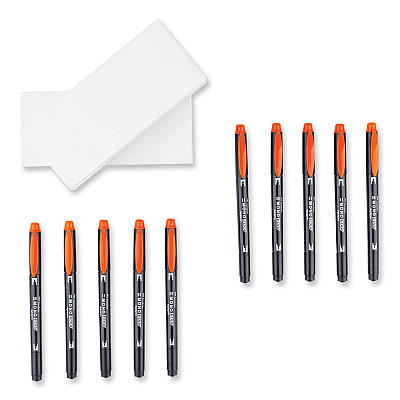 Tombow Mono Edge Highlighters, Red Ink, Chisel/Bullet Tip, Red Barrel, 10/Box (TOM56412)