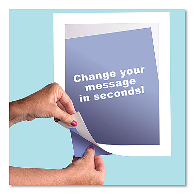 deflecto Self Adhesive Sign Holders, 11 x 17, Clear with White Border, 2/Pack (DEF68886W)