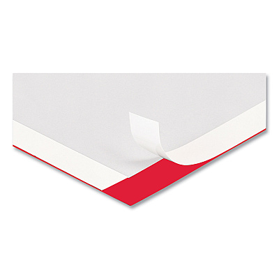 deflecto Self Adhesive Sign Holders, 11 x 17 Insert, Clear with Red Border, 2/Pack (DEF68886R)