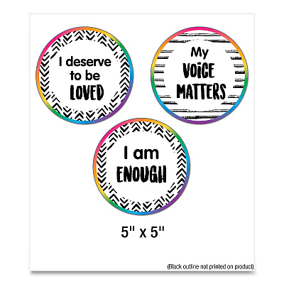 Carson-Dellosa Education Motivational Bulletin Board Sets, Affirmation Station, 13.8" x 16", Multicolor, 32/Set (CDP110569)