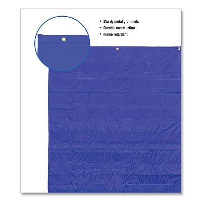Carson-Dellosa Education Complete Calendar and Weather Pocket Chart, 51 Pockets, 26 x 37.25, Blue (CDP158003)