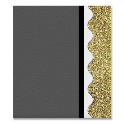 Carson-Dellosa Education Scalloped Borders, 2.25" x 3 ft, Gold Glitter, 13/Pack (CDP108319)