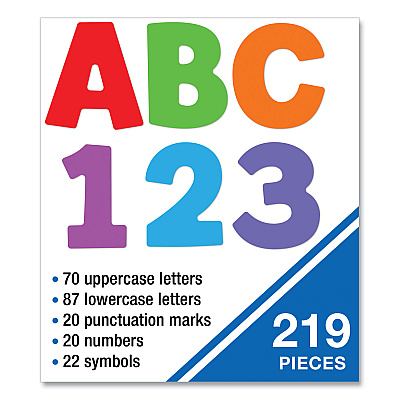 Carson-Dellosa Education EZ Letter Combo Packs, Color Splash Assortment, 4"h, 219 Characters (CDP130098)