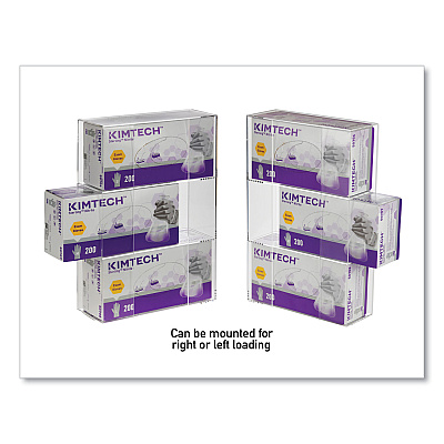 Kantek Triple Glove Dispenser, 10 x 4 x 16, Clear (KTKAH135)