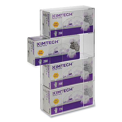 Kantek Quad Glove Dispenser, 10.5 x 4 x 21.25, Clear (KTKAH145)