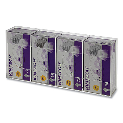 Kantek Quad Glove Dispenser, 10.5 x 4 x 21.25, Clear (KTKAH145)