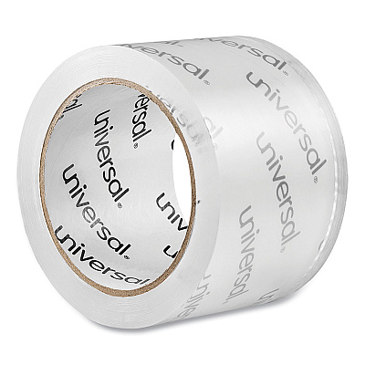 Universal Extra-Wide Moving and Storage Packing Tape, 3" Core, 2.83" x 54.7 yd, Clear, 6/Pack (UNV83000)