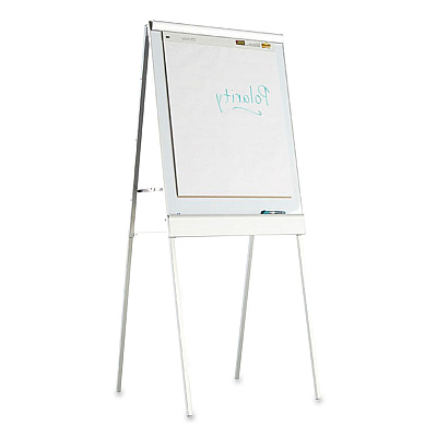 Iceberg Polarity Height Adjustable Dry Erase Flipchart Easel, 30 x 20-31 x 50-74 Easel, 30 x 38 Board, White Surface, Silver Frame (ICE30333)