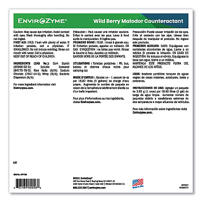 Betco Wildberry Malodor Counteractant, Wildberry Scent, 1 oz Pouch, 800 Pouches (BETZ700P1500)