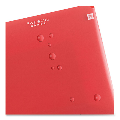 Five Star Two-Pocket Portfolio Clear View, 11" x 8.5", Randomly Assorted (MEA33452)