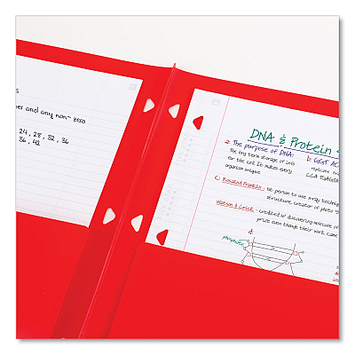 Five Star Two-Pocket Portfolio Clear View, 11" x 8.5", Randomly Assorted (MEA33452)