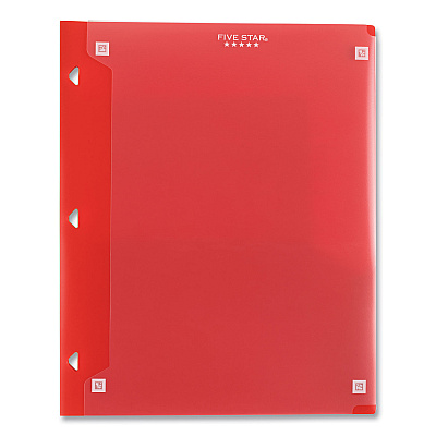 Five Star Two-Pocket Portfolio Clear View, 11" x 8.5", Randomly Assorted (MEA33452)