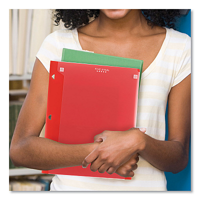 Five Star Two-Pocket Portfolio Clear View, 11" x 8.5", Randomly Assorted (MEA33452)