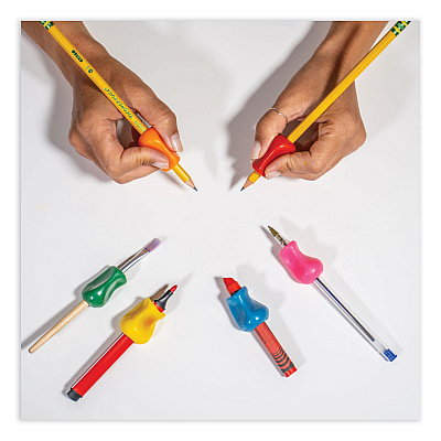 TPG Creations Original Grip, 2.1" Long, Assorted Colors, 6/Pack (TPG11106)