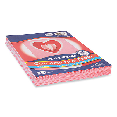 Pacon Tru-Ray Construction Paper, 70 lb Text Weight, 9 x 12, Assorted Valentine Colors, 150/Pack (PACP6683)