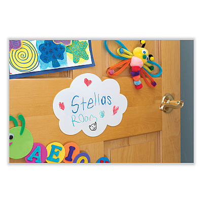Pacon Self Stick Dry Erase Clouds, 7 x 10, White Surface, 10/Pack (PAC9014)