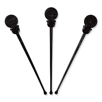 AmerCareRoyal Beverage Plugs, 4.75", Black 2,000/Carton (RPPSTIRSTIXBK)