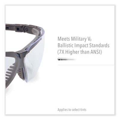 Honeywell Uvex Genesis Safety Eyewear, Black Nylon Frame, Clear Polycarbonate Lens (UVXS3200HS)
