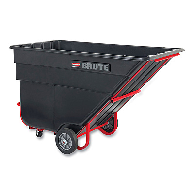 Rubbermaid Commercial BRUTE Rotomolded Tilt Truck, 303 gal, 1,200 lb Capacity, Plastic, Black (RCP1025BLA)