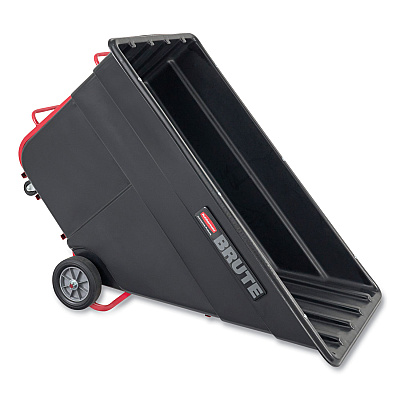 Rubbermaid Commercial BRUTE Rotomolded Tilt Truck, 303 gal, 1,200 lb Capacity, Plastic, Black (RCP1025BLA)