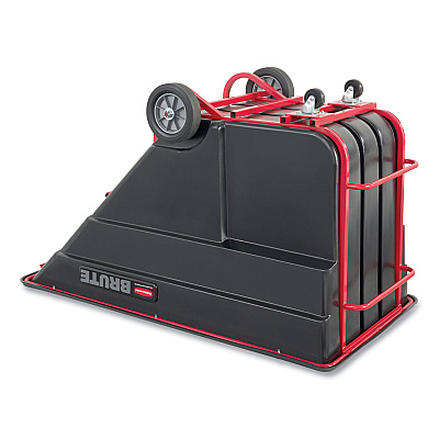 Rubbermaid Commercial BRUTE Rotomolded Tilt Truck, 303 gal, 1,200 lb Capacity, Plastic, Black (RCP1025BLA)