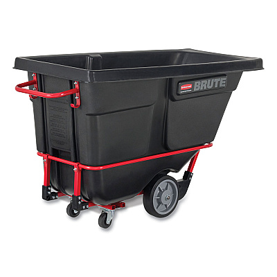 Rubbermaid Commercial BRUTE Rotomolded Tilt Truck, 202 gal, 1,250 lb Capacity, Plastic, Black (RCP1315BLA)