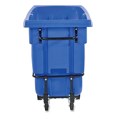 Rubbermaid Commercial BRUTE Rotomolded Recycling Tilt Truck, 1 cu yd, 1,250 lb Capacity, Plastic/Steel Frame, Blue (RCP2089826)
