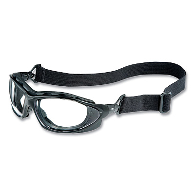 Honeywell Uvex Seismic Sealed Eyewear, Black Polycarbonate Frame, Clear Polycarbonate Lens (UVXS0600HS)