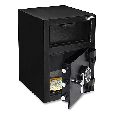 Honeywell Steel Depository Safe with Digital Lock, 14 x 15.2 x 20.2, 1.06 cu ft, Black (HWL5912)