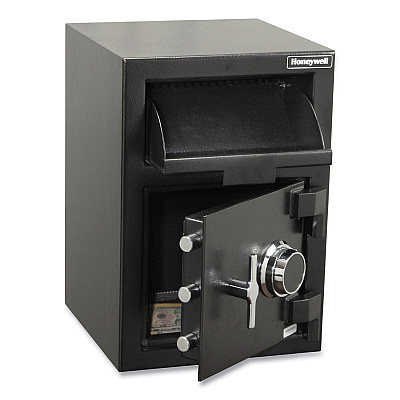 Honeywell Steel Depository Safe with Combo Lock, 14 x 14.2 x 20, 1.06 cu ft, Black (HWL5911)