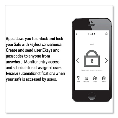 Honeywell Bluetooth Smart Safe with Touch Screen, 15 x 11.8 x 11.8, 0.97 cu ft, Black (HWL5403)