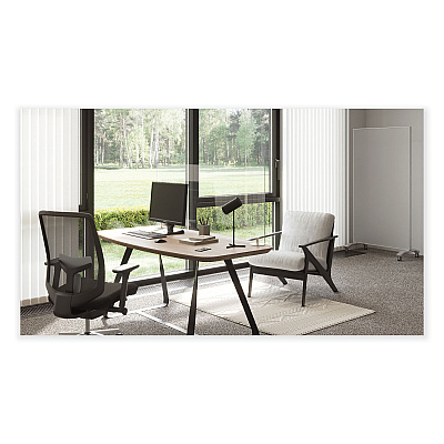 Ghent Desktop Free Standing Acrylic Protection Screen, 59 x 5 x 24, Frost (GHEDPSF2459F)