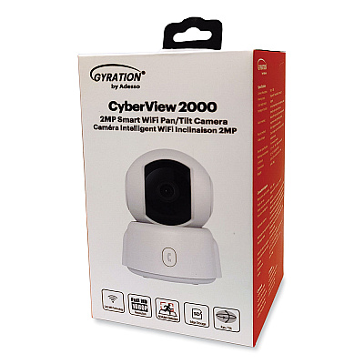 Gyration Cyberview 2000 2MP Smart WiFi Pan/Tilt Camera, 1920 x 1080 Pixels (ADECYBRVIEW2000)