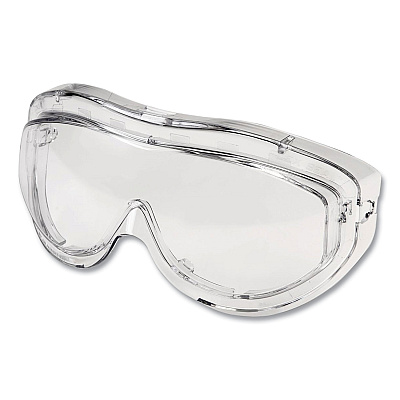 Honeywell Uvex Flex Seal OTG Goggles, Clear HydroShield Anti-Fog/Anti-Scratch Lens, Clear/Navy/Gray Frame (UVXS3400HS)