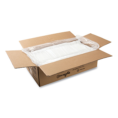 AmerCareRoyal Polypropylene Cutlery, Soda Spoon, 7.87", White, 1,000/Carton (RPPP2303W)