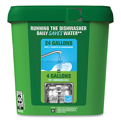 Cascade ActionPacs, Fresh Scent, 57 oz Tub, 105/Tub, 2 Tubs/Carton (PGC28028)