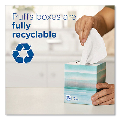 Puffs Ultra Soft Facial Tissue, 2-Ply, White, 124 Sheets/Box, 6 Boxes/Pack, 4 Packs/Carton (PGC35554)
