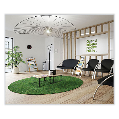 Alba Literature Floor Display Rack, 19.68 x 13.38 x 36.61, White/Woodgrain (ABADDEXPO6WBC)