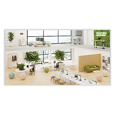 Alba Literature Floor Display Rack, 22.8 x 19.69 x 36.61, White/Woodgrain (ABADDEXPO8WBC)