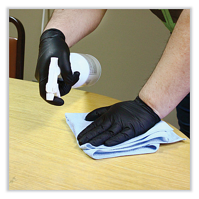 Safety Zone ProGuard Powder Free Nitrile Gloves, Large, Black, 100/Box (SZNGNPRLGBK)