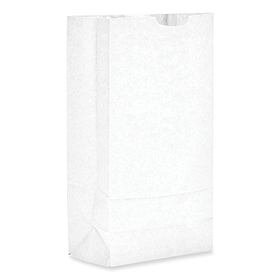 General Grocery Paper Bags, #10 Size, 6.31" x 4.19" x 13.38", White, 500/Bundle (BAGGW10500)