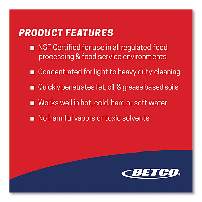 Betco Liquid Chisel Max Non-Butyl Degreaser, Characteristic Scent, 208 L Drum (BET1455500)